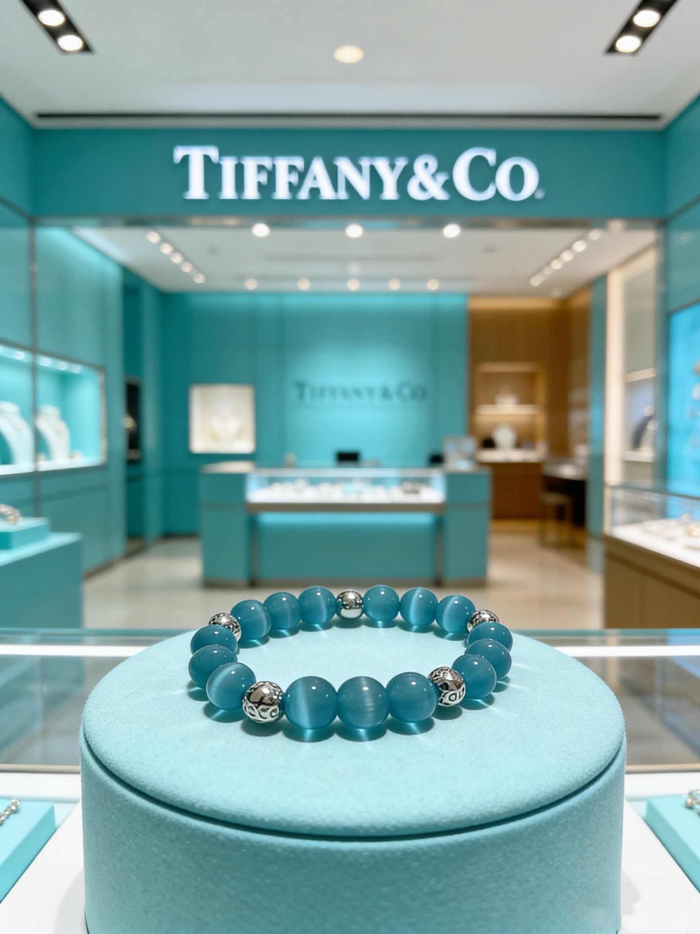 Tiffany & Co. Blue Enamel Bead Bracelet